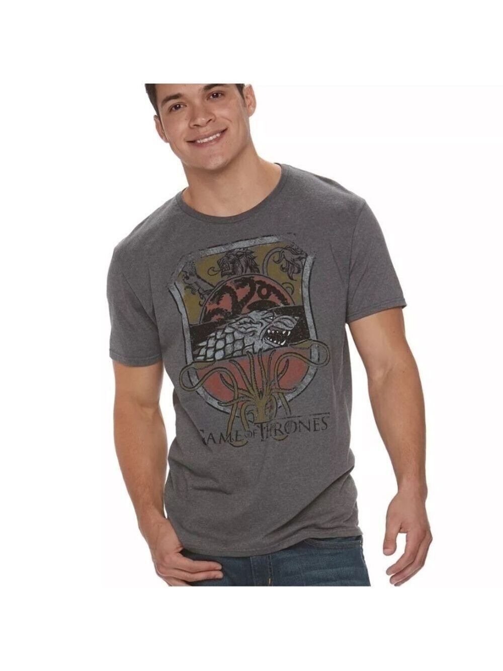 GAME OF THRONES GREY T-SHIRT MENS SIZE  SMALL